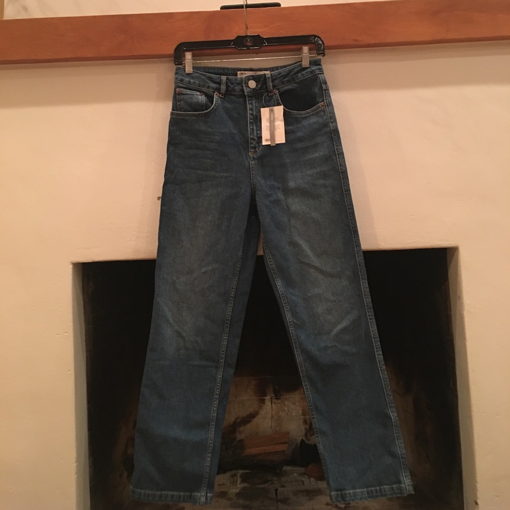 ASOS Farleigh jeans in dark wash.